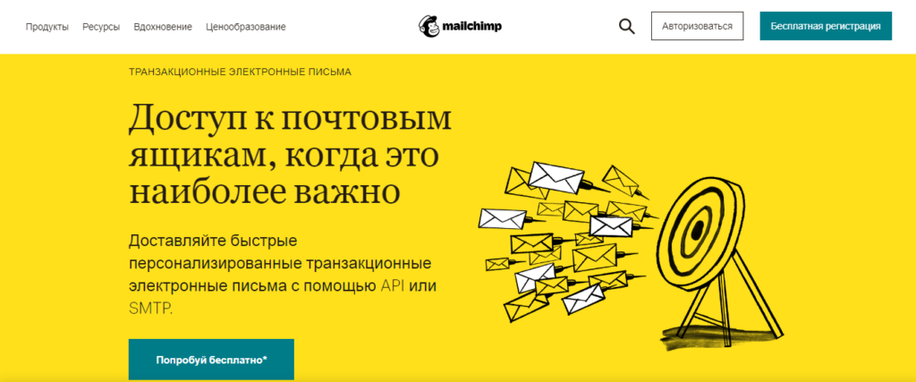 Mandrill от MailChimp