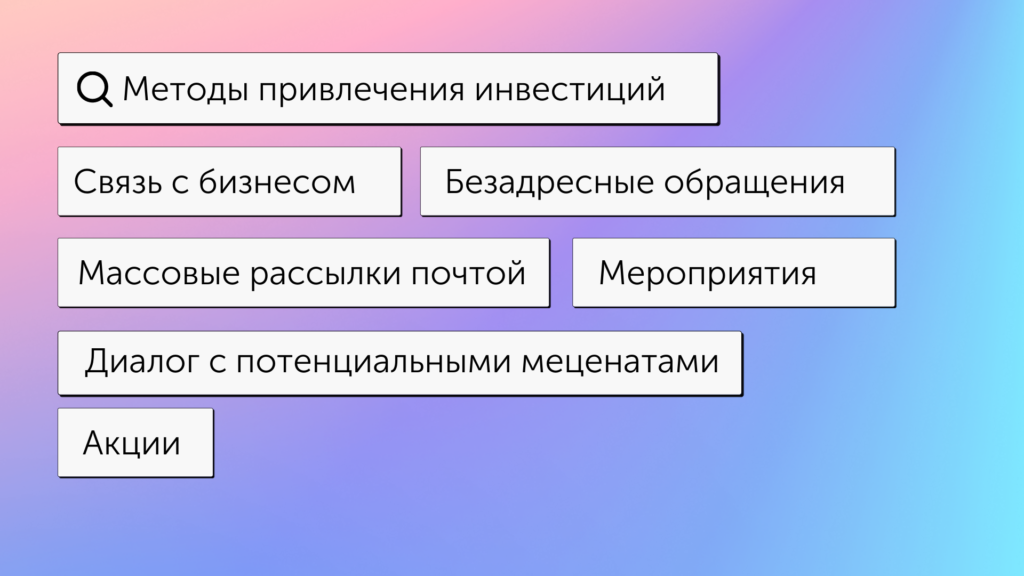 Методы и технологии привлечения денежных средств